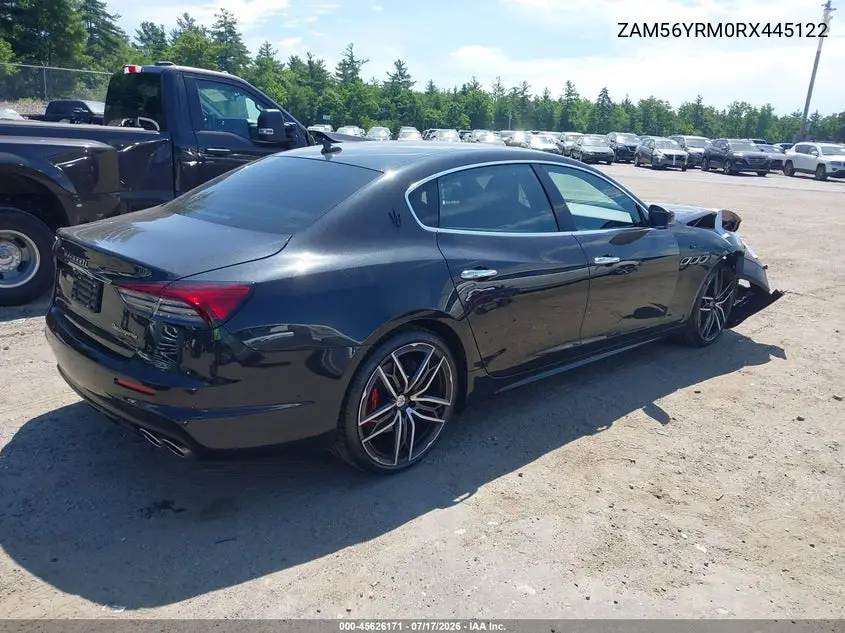 2024 Maserati Quattroporte Modena Ultima Q4 VIN: ZAM56YRM0RX445122 Lot: 45626171