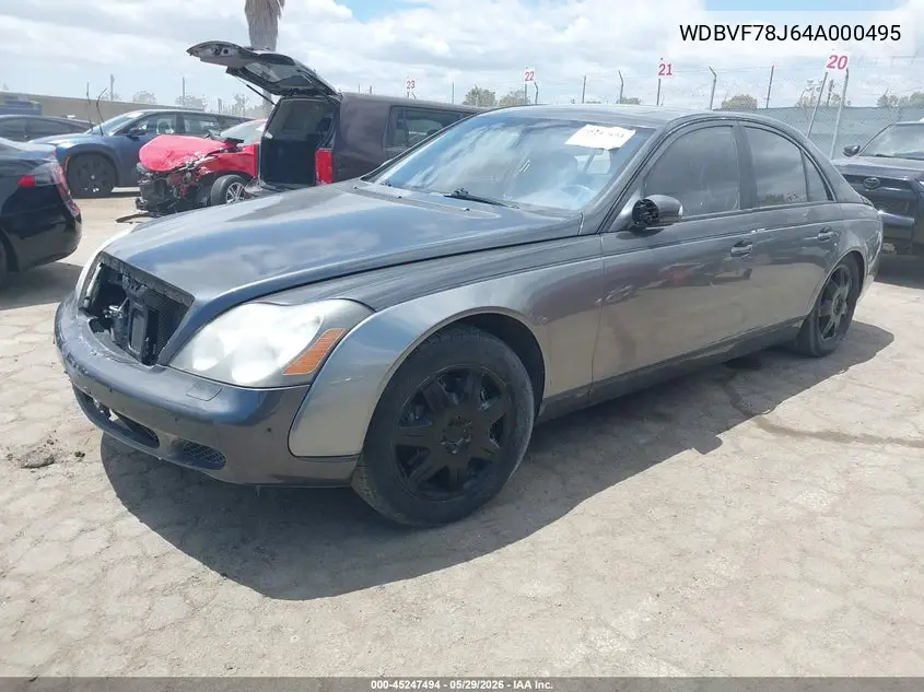 2004 Maybach 57 VIN: WDBVF78J64A000495 Lot: 45247494