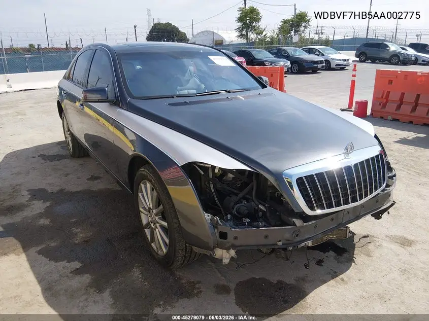 2010 Maybach 57 Zeppelin VIN: WDBVF7HB5AA002775 Lot: 45279079