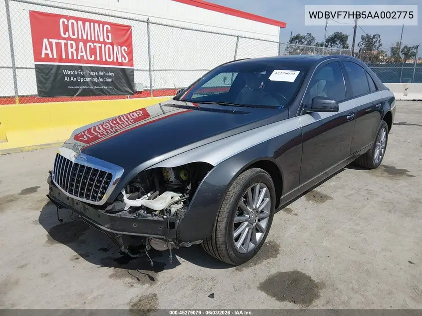 2010 Maybach 57 Zeppelin VIN: WDBVF7HB5AA002775 Lot: 45279079