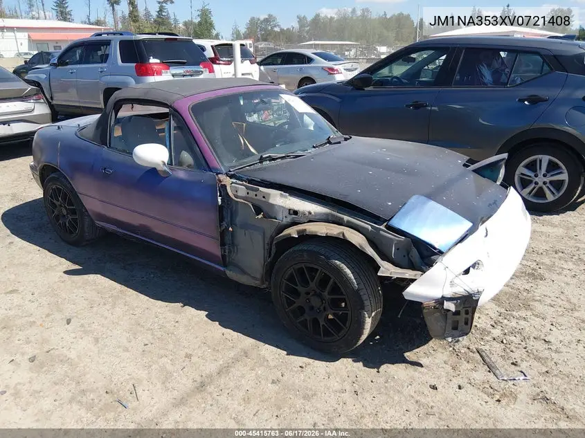 1997 Mazda Mx-5 Miata Leather Pkg/M Edition/Popular Equipment Pkg/R Pkg./Sto/Touring Pkg VIN: JM1NA353XV0721408 Lot: 45415763