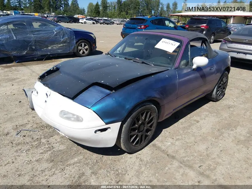 1997 Mazda Mx-5 Miata Leather Pkg/M Edition/Popular Equipment Pkg/R Pkg./Sto/Touring Pkg VIN: JM1NA353XV0721408 Lot: 45415763