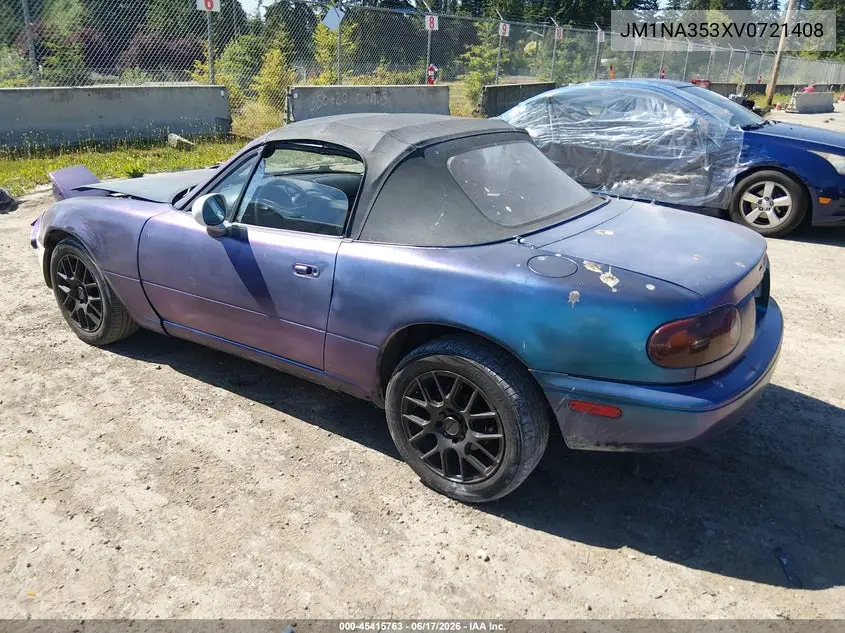 1997 Mazda Mx-5 Miata Leather Pkg/M Edition/Popular Equipment Pkg/R Pkg./Sto/Touring Pkg VIN: JM1NA353XV0721408 Lot: 45415763