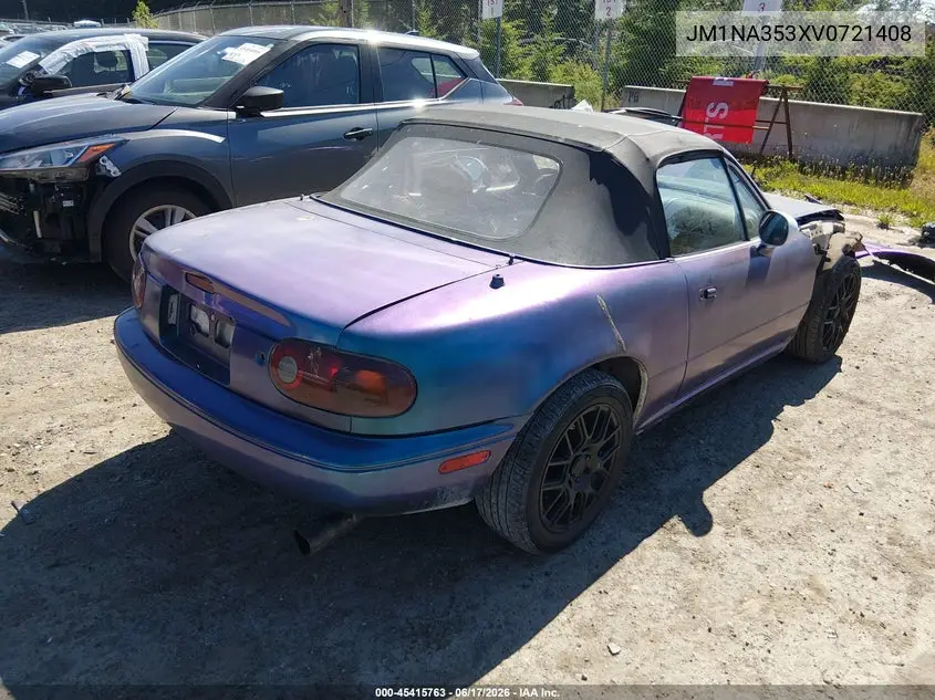 1997 Mazda Mx-5 Miata Leather Pkg/M Edition/Popular Equipment Pkg/R Pkg./Sto/Touring Pkg VIN: JM1NA353XV0721408 Lot: 45415763