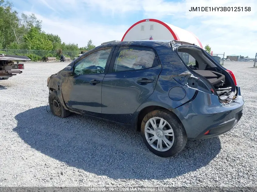 2011 Mazda Mazda2 VIN: JM1DE1HY3B0125158 Lot: 12633096