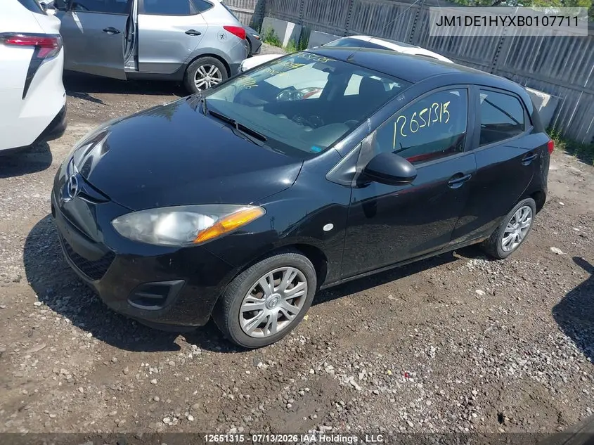 2011 Mazda 2 VIN: JM1DE1HYXB0107711 Lot: 12651315