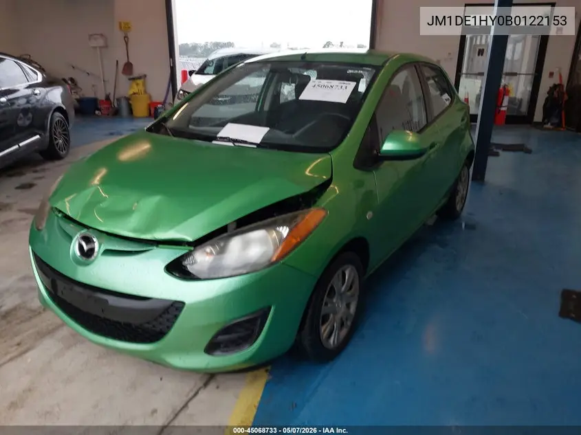 2011 Mazda Mazda2 Sport VIN: JM1DE1HY0B0122153 Lot: 45068733