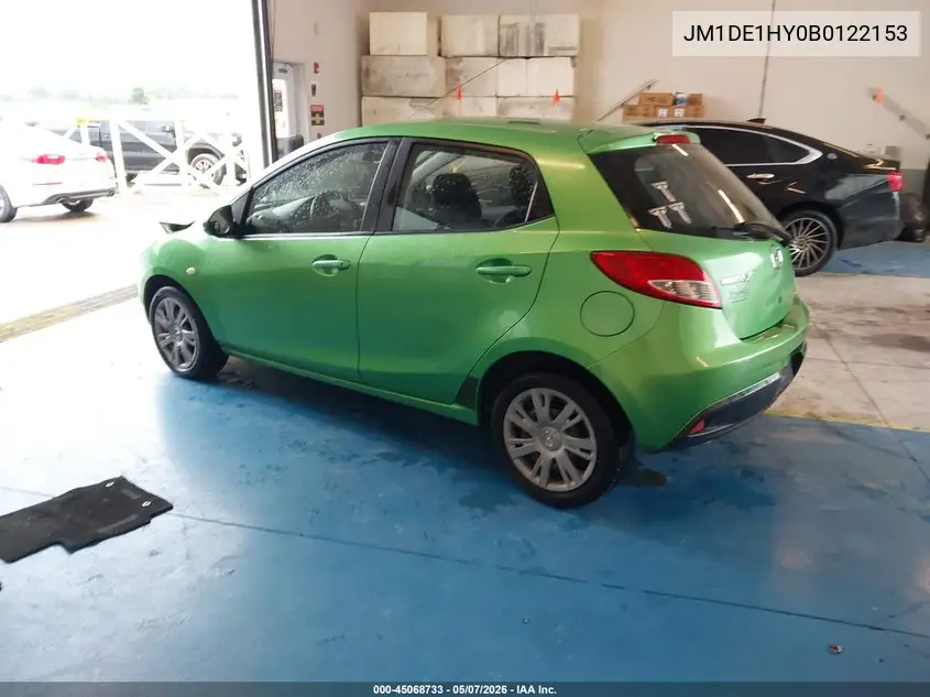 2011 Mazda Mazda2 Sport VIN: JM1DE1HY0B0122153 Lot: 45068733