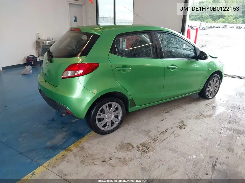 2011 Mazda Mazda2 Sport VIN: JM1DE1HY0B0122153 Lot: 45068733