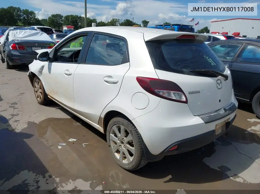 2011 Mazda Mazda2 Touring VIN: JM1DE1HYXB0117008 Lot: 45302211