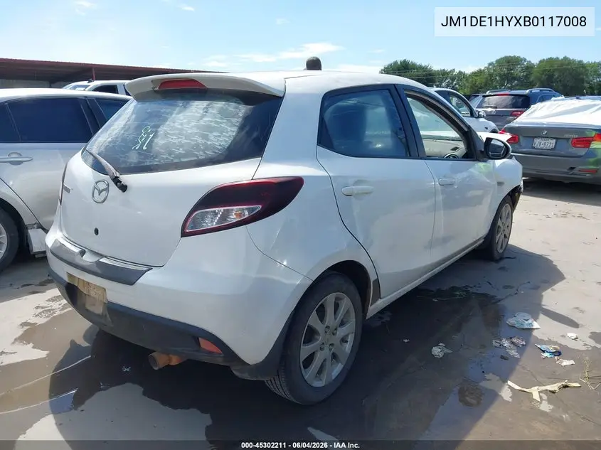 2011 Mazda Mazda2 Touring VIN: JM1DE1HYXB0117008 Lot: 45302211