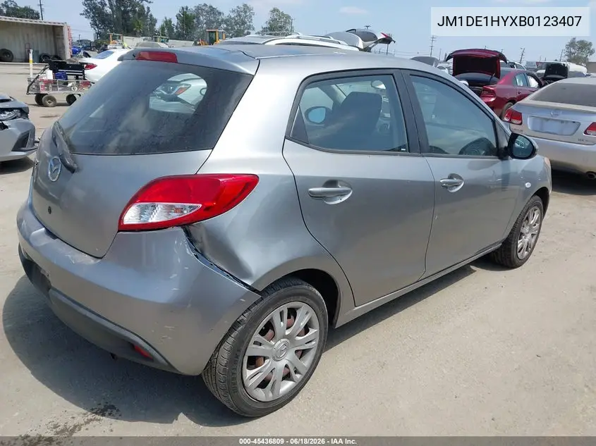 2011 Mazda Mazda2 Sport VIN: JM1DE1HYXB0123407 Lot: 45436809