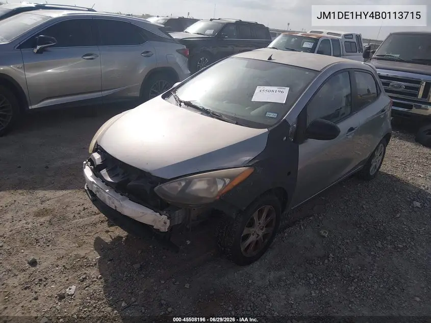 2011 Mazda Mazda2 Touring VIN: JM1DE1HY4B0113715 Lot: 45508196