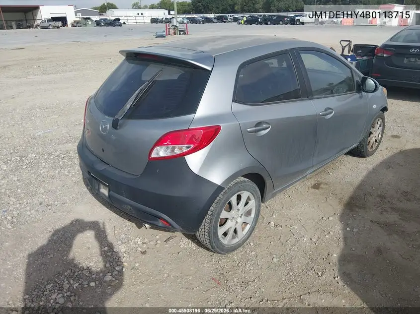2011 Mazda Mazda2 Touring VIN: JM1DE1HY4B0113715 Lot: 45508196
