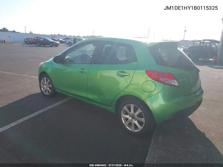 2011 Mazda Mazda2 Touring VIN: JM1DE1HY1B0115325 Lot: 45664402