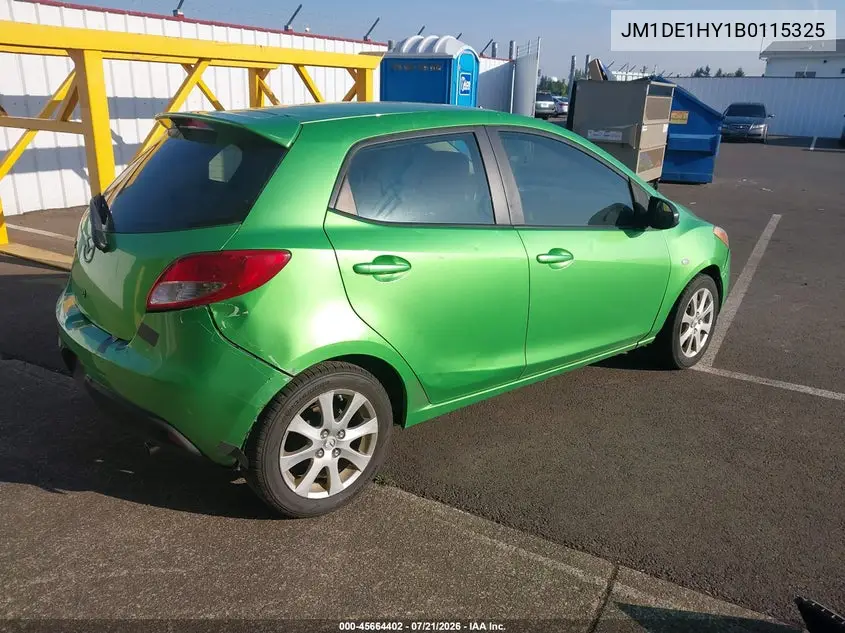 2011 Mazda Mazda2 Touring VIN: JM1DE1HY1B0115325 Lot: 45664402