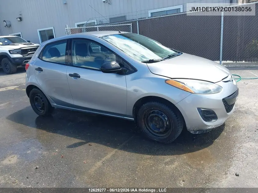 2012 Mazda Mazda2 Gx VIN: JM1DE1KY2C0138056 Lot: 12629277