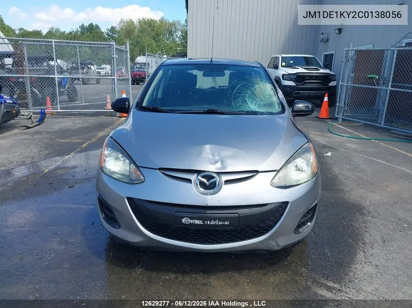 2012 Mazda Mazda2 Gx VIN: JM1DE1KY2C0138056 Lot: 12629277