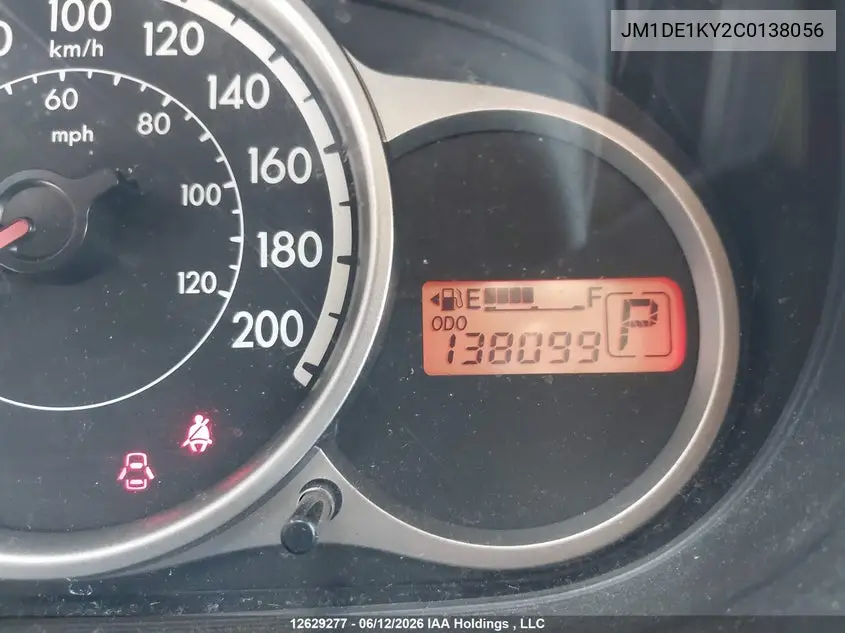 2012 Mazda Mazda2 Gx VIN: JM1DE1KY2C0138056 Lot: 12629277