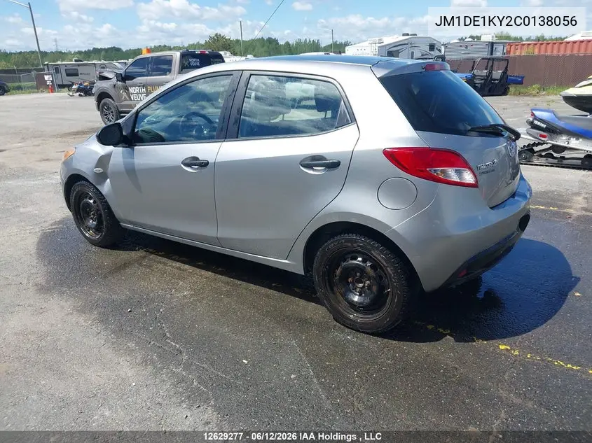 2012 Mazda Mazda2 Gx VIN: JM1DE1KY2C0138056 Lot: 12629277