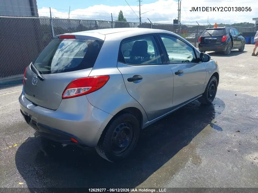 2012 Mazda Mazda2 Gx VIN: JM1DE1KY2C0138056 Lot: 12629277