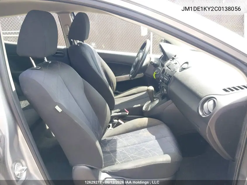 2012 Mazda Mazda2 Gx VIN: JM1DE1KY2C0138056 Lot: 12629277