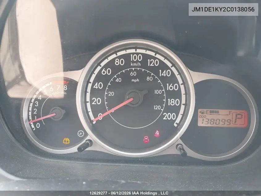 2012 Mazda Mazda2 Gx VIN: JM1DE1KY2C0138056 Lot: 12629277