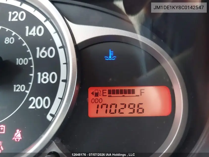 2012 Mazda Mazda2 VIN: JM1DE1KY8C0142547 Lot: 12648176x