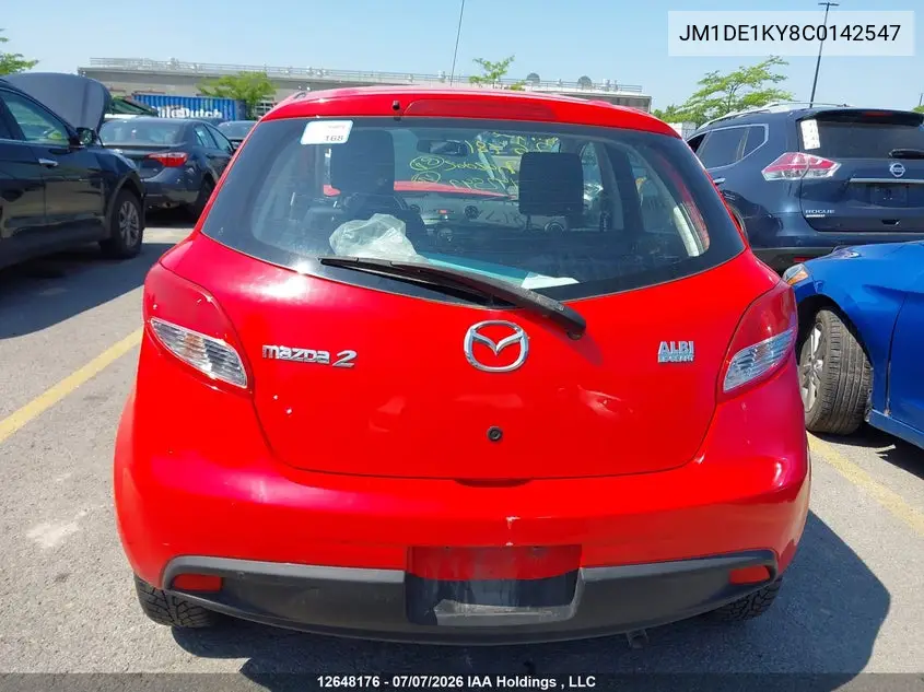 2012 Mazda Mazda2 VIN: JM1DE1KY8C0142547 Lot: 12648176x