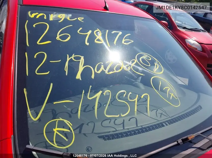 2012 Mazda Mazda2 VIN: JM1DE1KY8C0142547 Lot: 12648176x