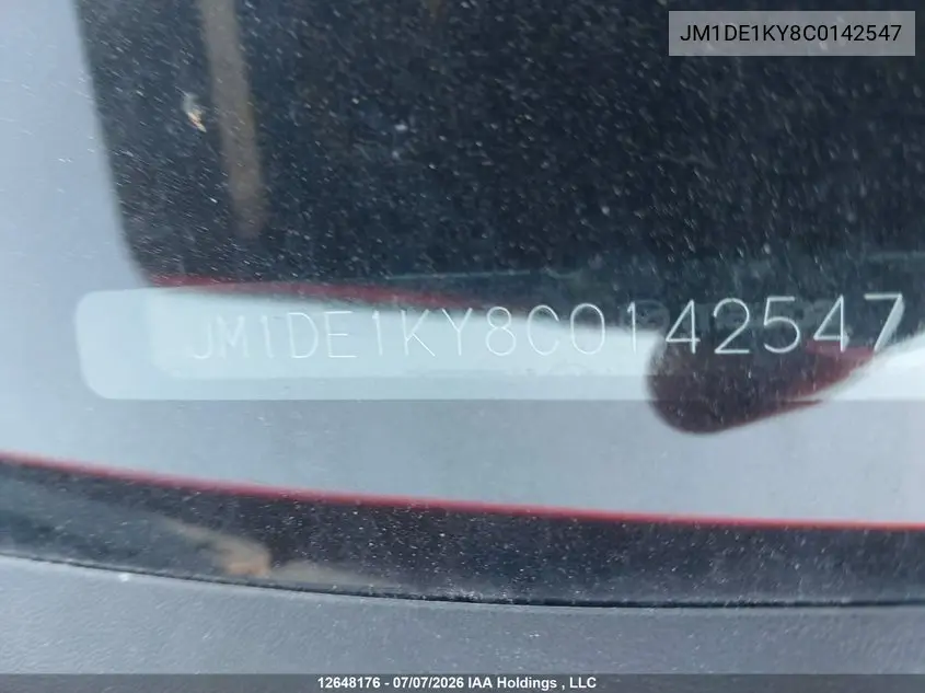 2012 Mazda Mazda2 VIN: JM1DE1KY8C0142547 Lot: 12648176x