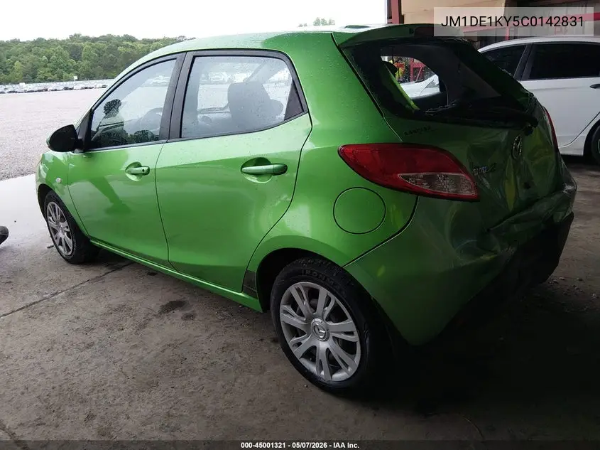 2012 Mazda Mazda2 Sport VIN: JM1DE1KY5C0142831 Lot: 45001321