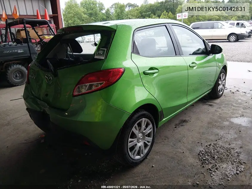 2012 Mazda Mazda2 Sport VIN: JM1DE1KY5C0142831 Lot: 45001321