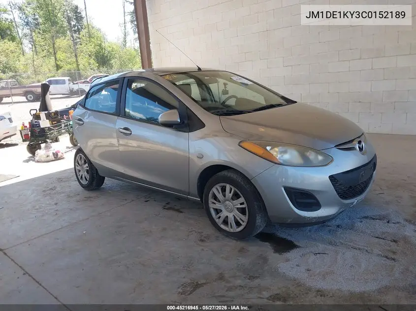 2012 Mazda Mazda2 Sport VIN: JM1DE1KY3C0152189 Lot: 45216945