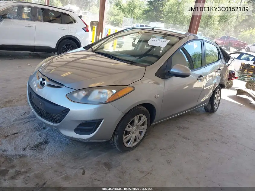 2012 Mazda Mazda2 Sport VIN: JM1DE1KY3C0152189 Lot: 45216945