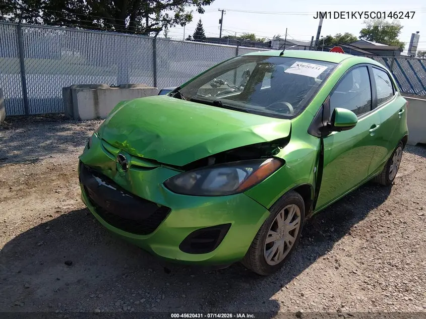 2012 Mazda Mazda2 Sport VIN: JM1DE1KY5C0146247 Lot: 45620431