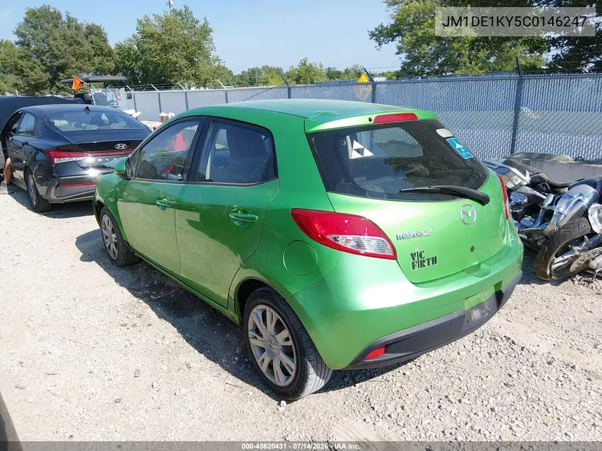 2012 Mazda Mazda2 Sport VIN: JM1DE1KY5C0146247 Lot: 45620431