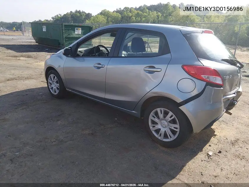 2013 Mazda Mazda2 Sport VIN: JM1DE1KY3D0156986 Lot: 44876712
