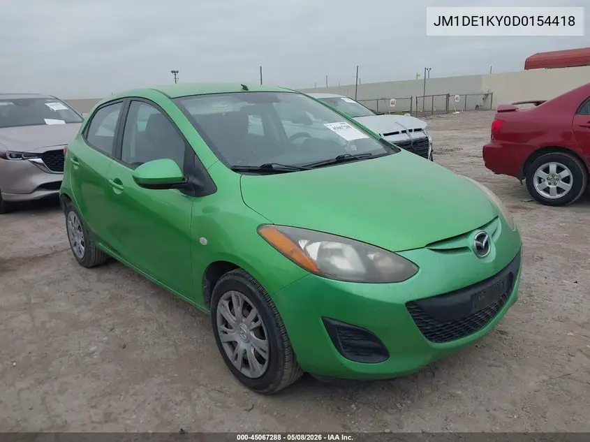 2013 Mazda Mazda2 Sport VIN: JM1DE1KY0D0154418 Lot: 45067288