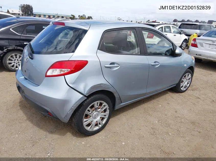 2013 Mazda Mazda2 Sport VIN: JM1DE1KZ2D0152839 Lot: 45235713