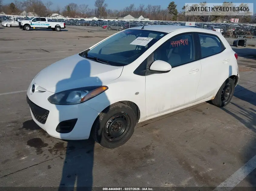 2014 Mazda Mazda2 Sport VIN: JM1DE1KY4E0183406 Lot: 44448481