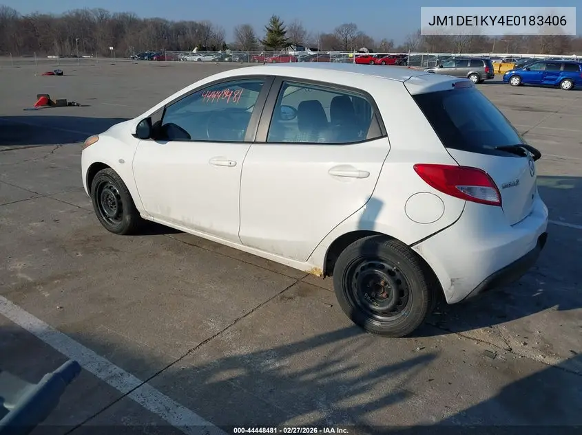 2014 Mazda Mazda2 Sport VIN: JM1DE1KY4E0183406 Lot: 44448481