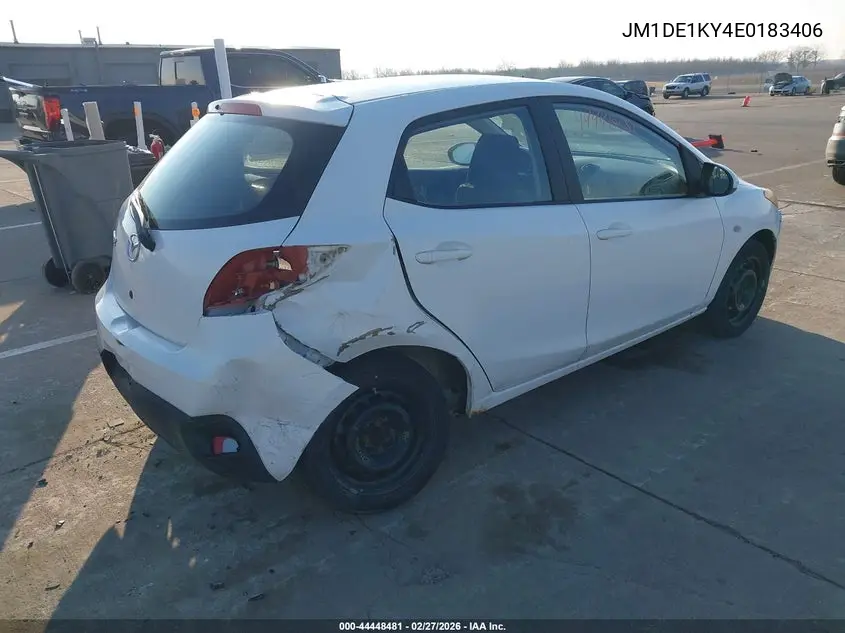 2014 Mazda Mazda2 Sport VIN: JM1DE1KY4E0183406 Lot: 44448481
