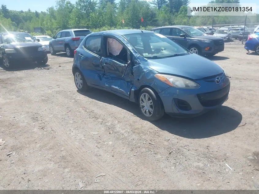 2014 Mazda Mazda2 Sport VIN: JM1DE1KZ0E0181354 Lot: 45122807