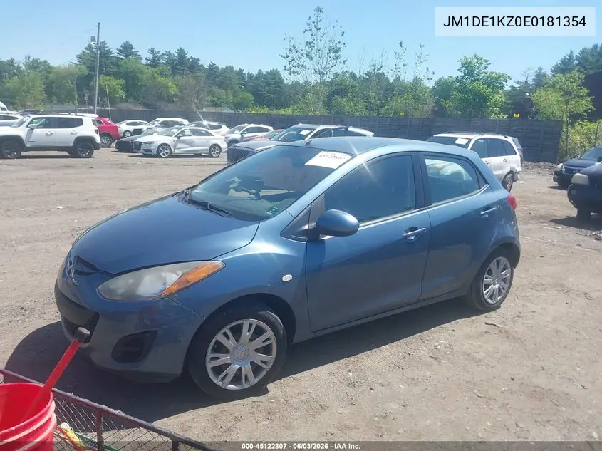 2014 Mazda Mazda2 Sport VIN: JM1DE1KZ0E0181354 Lot: 45122807