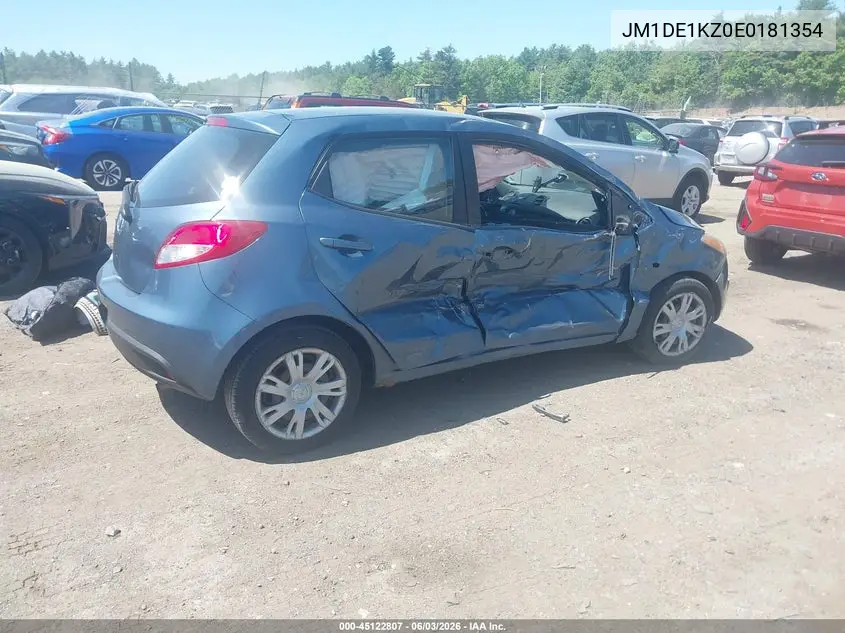 2014 Mazda Mazda2 Sport VIN: JM1DE1KZ0E0181354 Lot: 45122807