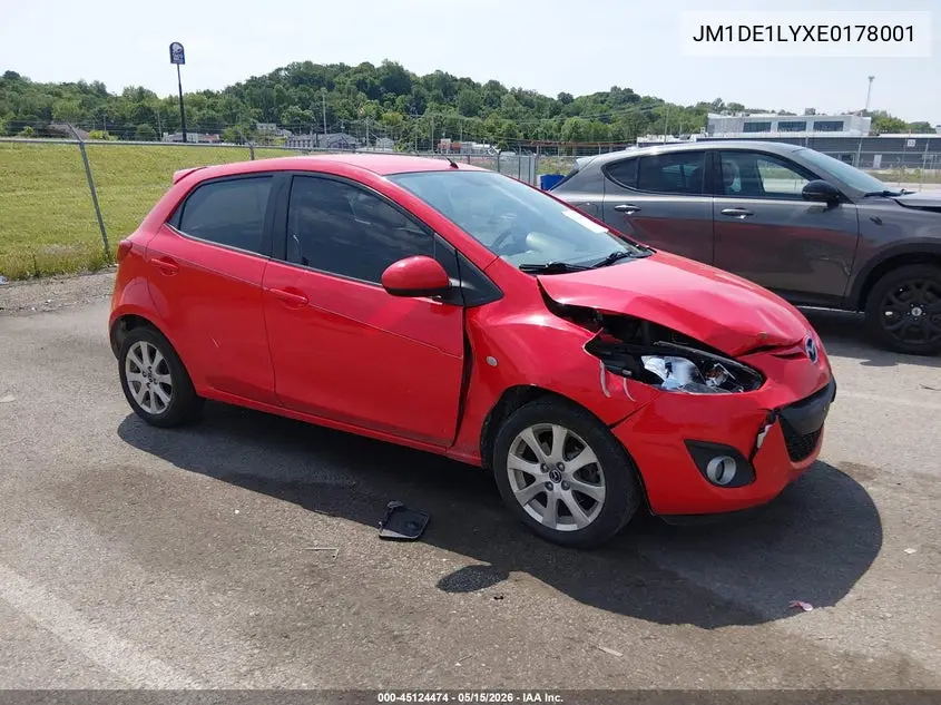 2014 Mazda Mazda2 Touring VIN: JM1DE1LYXE0178001 Lot: 45124474