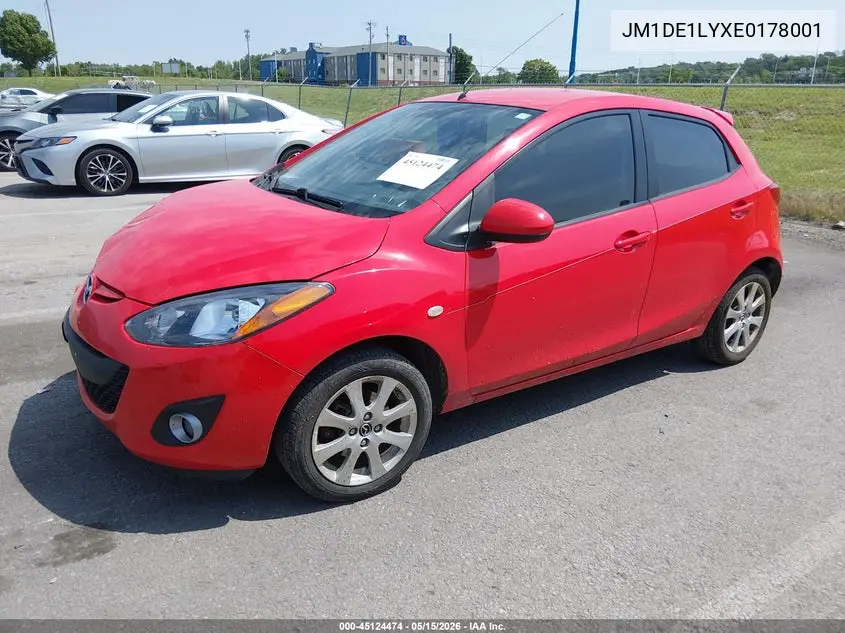 2014 Mazda Mazda2 Touring VIN: JM1DE1LYXE0178001 Lot: 45124474