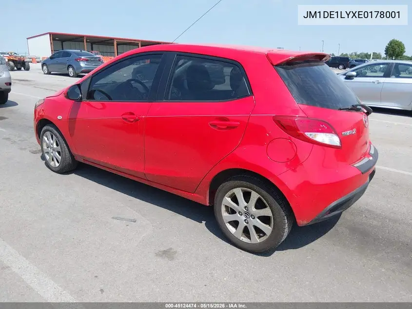 2014 Mazda Mazda2 Touring VIN: JM1DE1LYXE0178001 Lot: 45124474