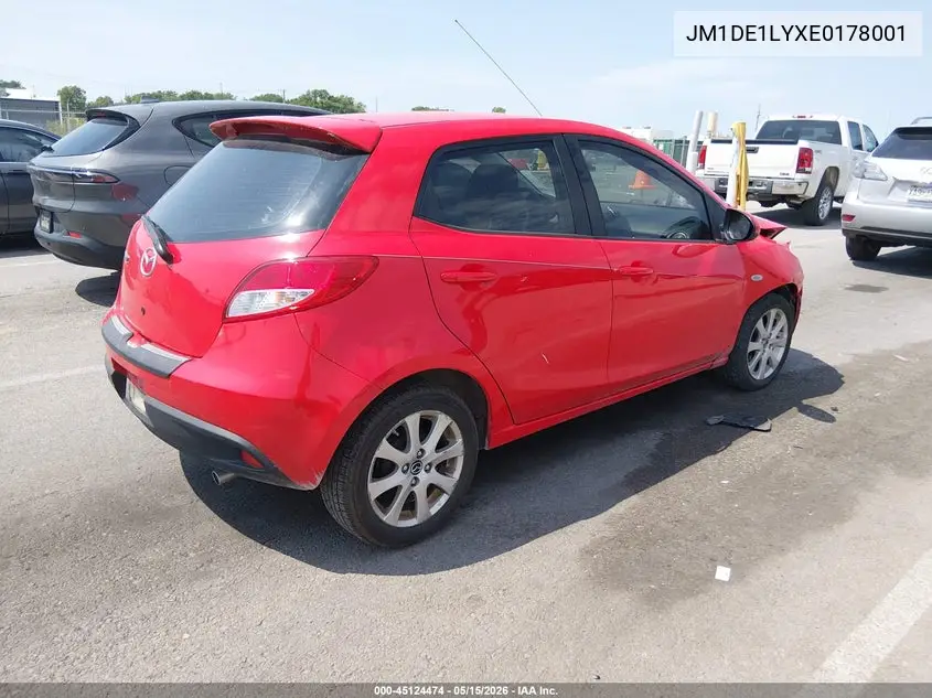 2014 Mazda Mazda2 Touring VIN: JM1DE1LYXE0178001 Lot: 45124474